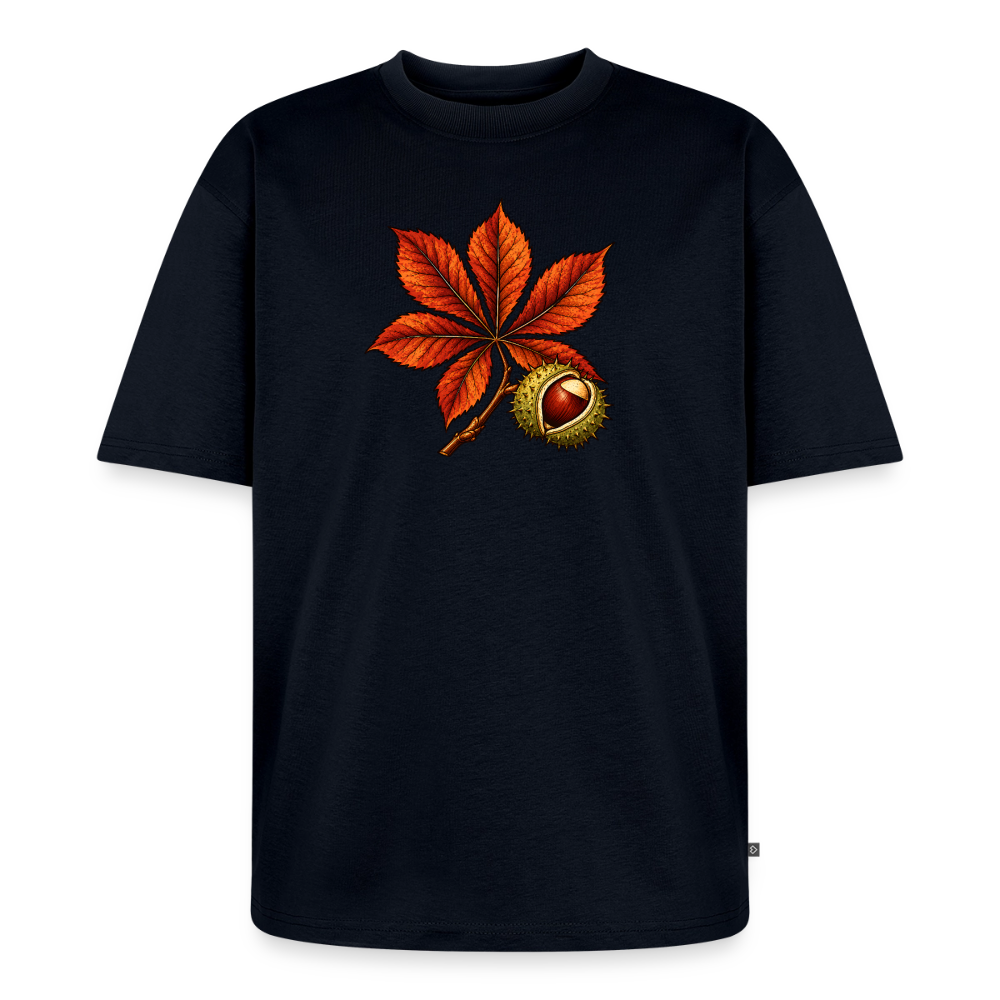 Rosskastanie Premium Oversized Bio T-Shirt - Navy