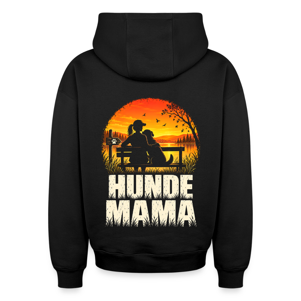 Hunde Mama Oversized Heavyweight Hoodie - Schwarz