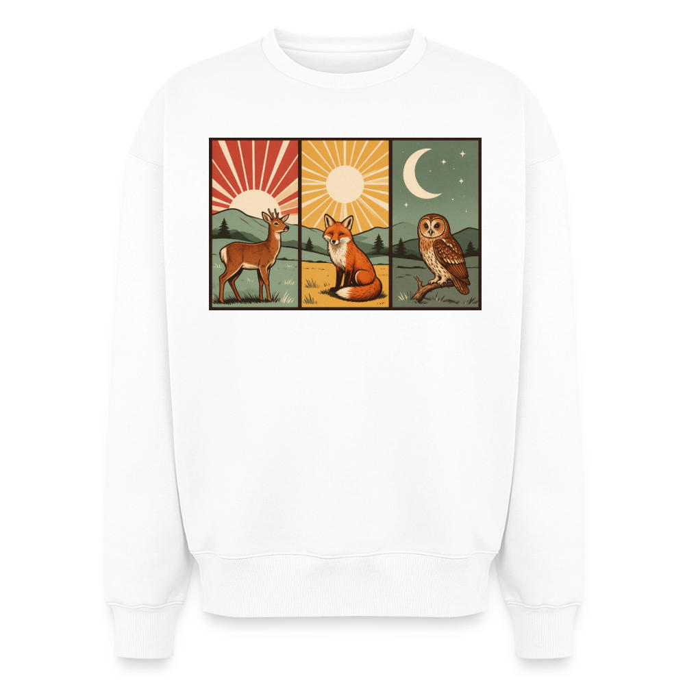 Tag und Nacht Oversized Heavyweight Sweater - Weiß