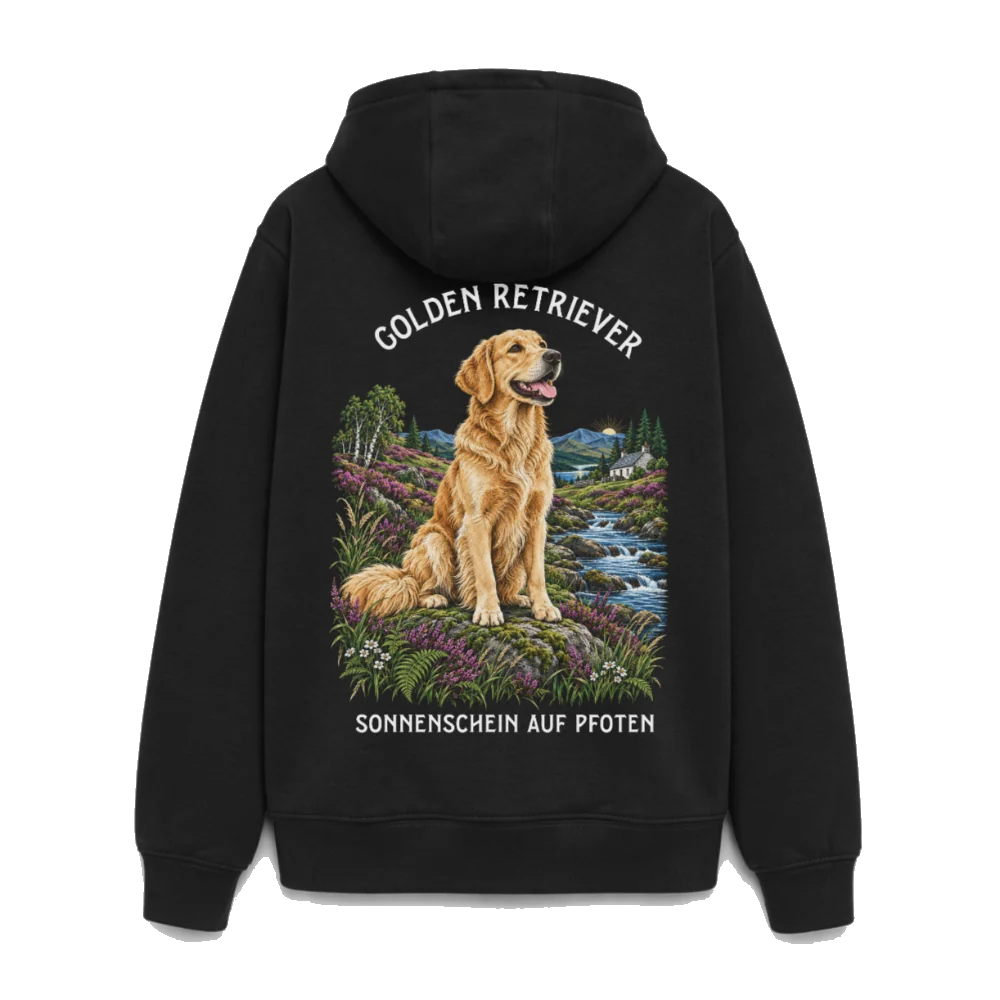 Golden Retriever Oversized Heavyweight Hoodie - Schwarz – Böse Jungs