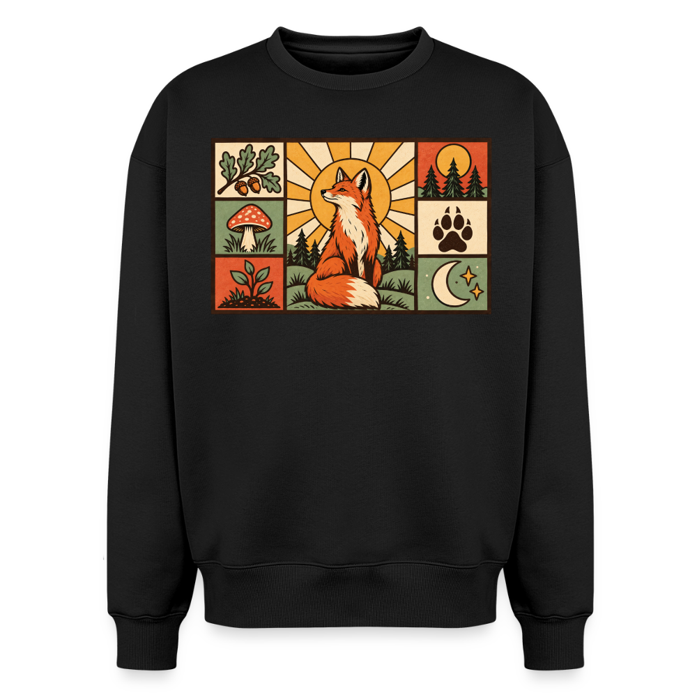 Wald Fuchs  Oversized Heavyweight Sweater - Schwarz