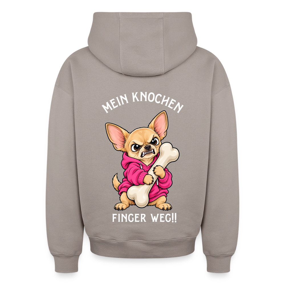Mein Knochen Oversized Heavyweight Hoodie - Taupe