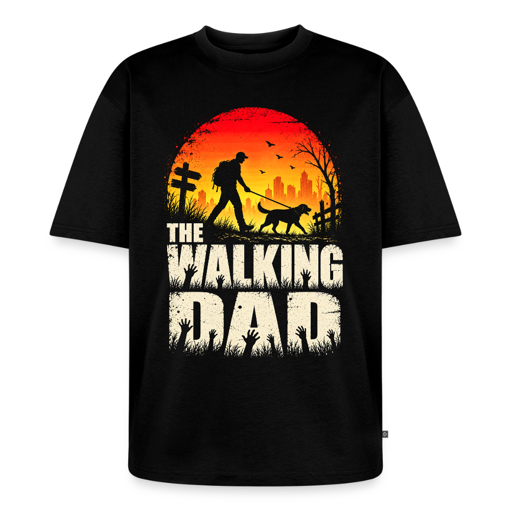 Walking Dad Unisex Premium Oversized Organic T-Shirt - Schwarz