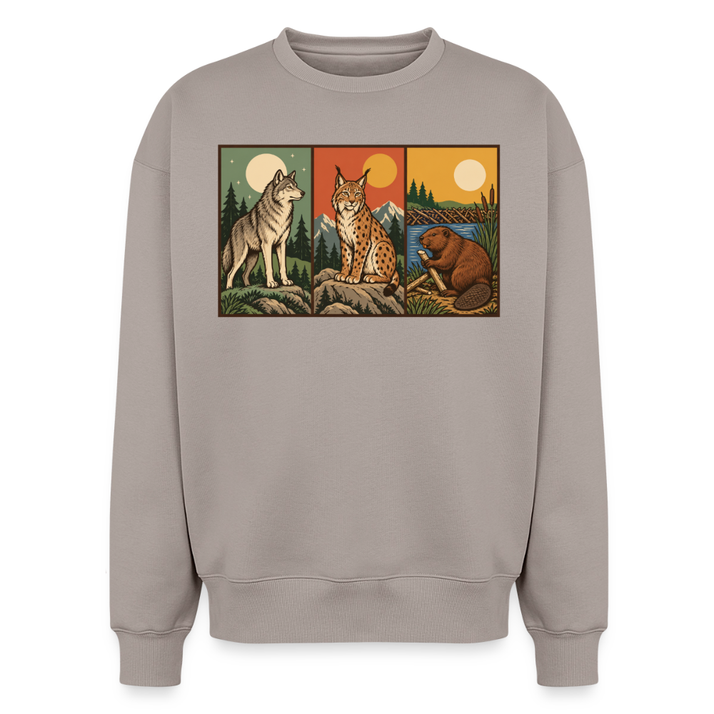 Die Rückkehrer Oversized Heavyweight Sweater - Taupe