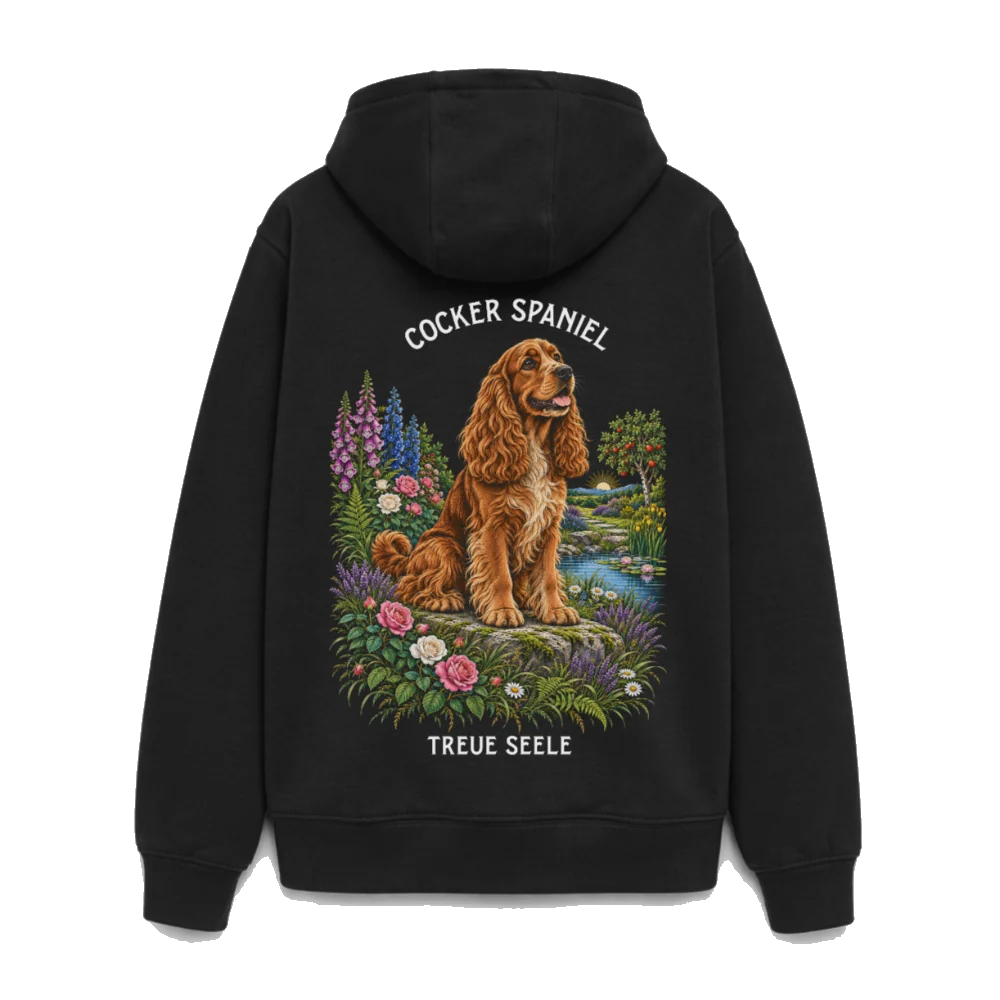 Cocker Spaniel Heavyweight Hoodie - Schwarz – Böse Jungs