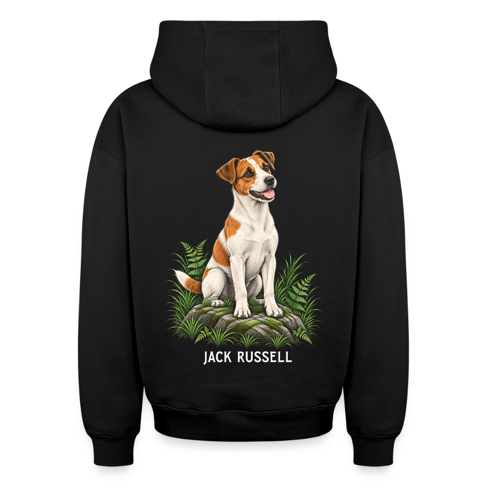 Jack Russell Oversized Heavyweight Hoodie - Schwarz
