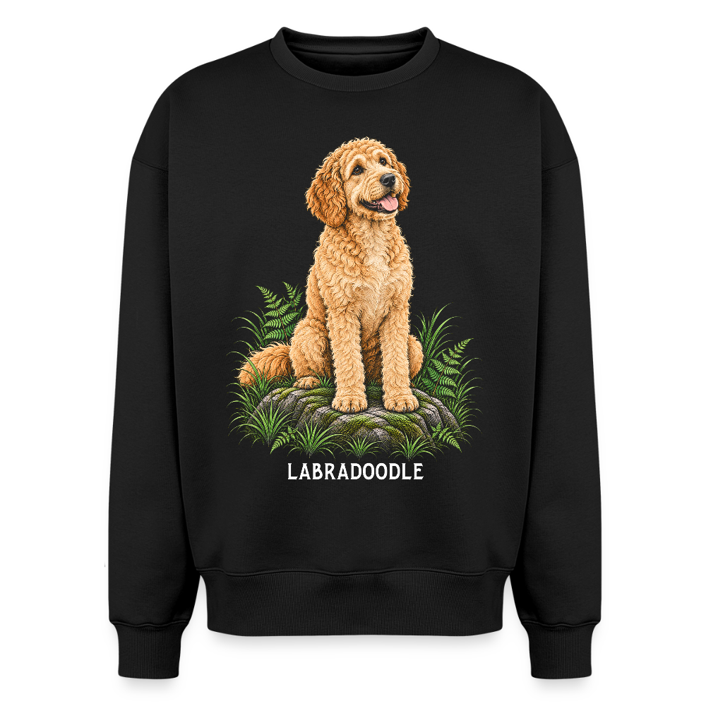 Labradoodle  Oversized Heavyweight Sweater - Schwarz