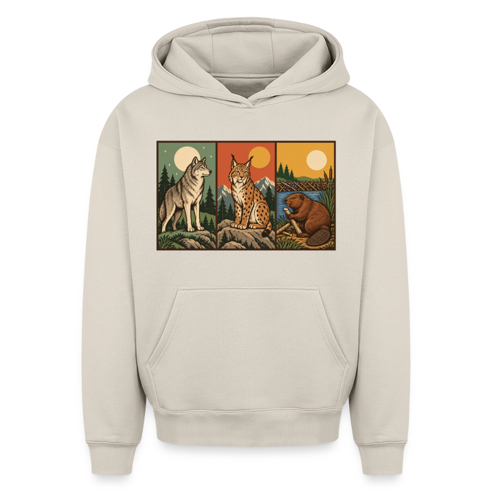 Die Rückkehrer Oversized Heavyweight Hoodie - Beige