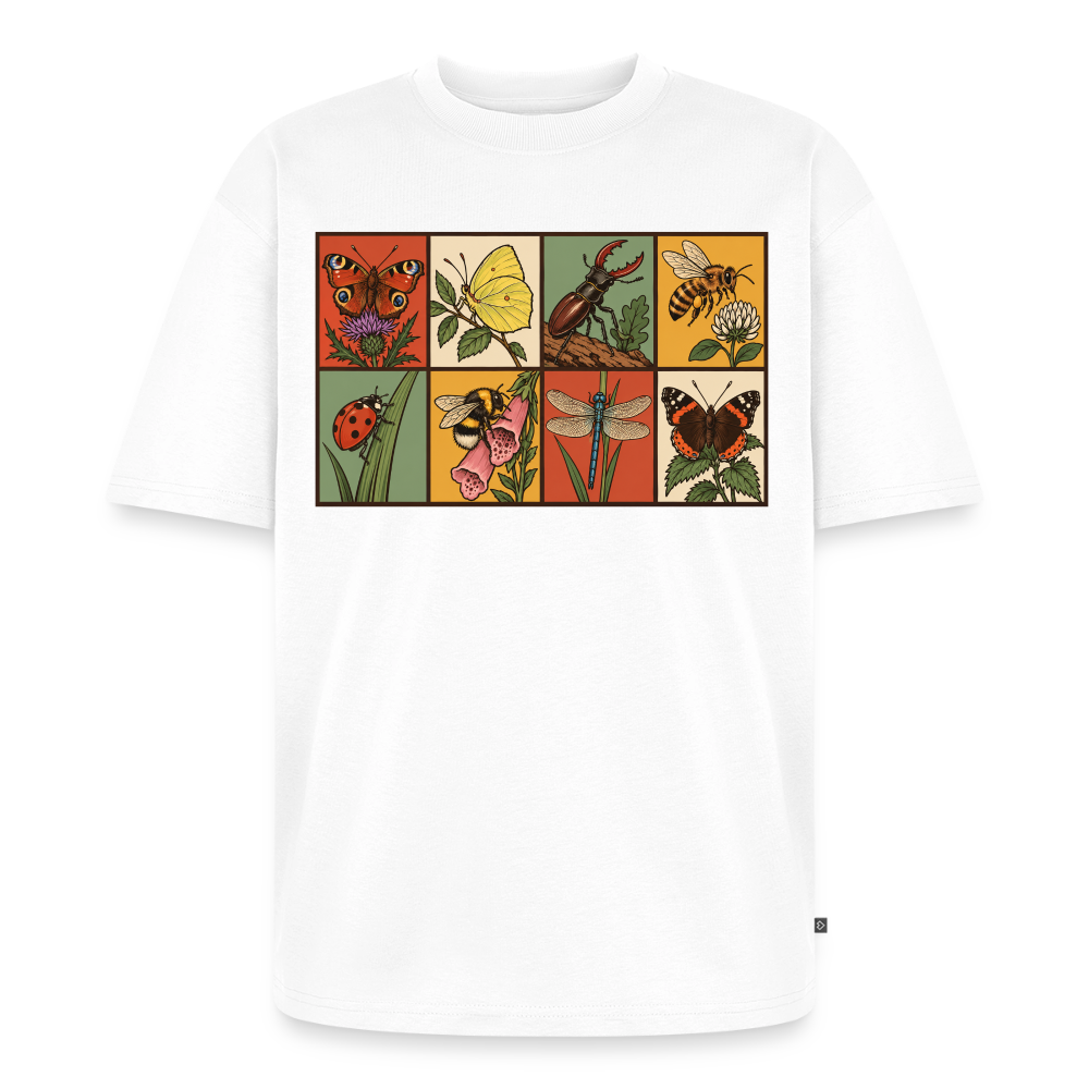 Insekten der Natur Premium Oversized Bio T-Shirt - Weiß