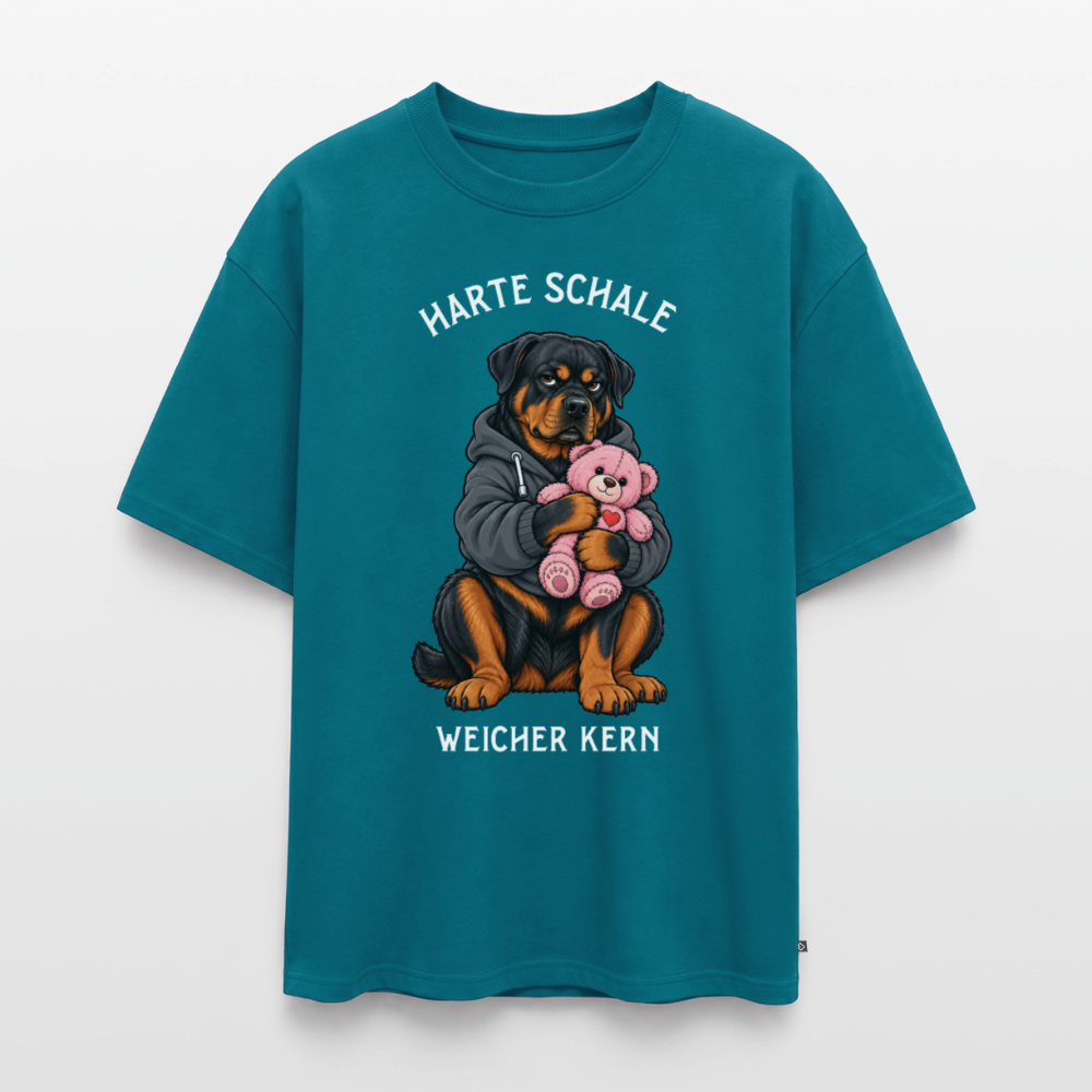 Harte Schale Unisex Premium Oversized Organic T-Shirt - Petrol
