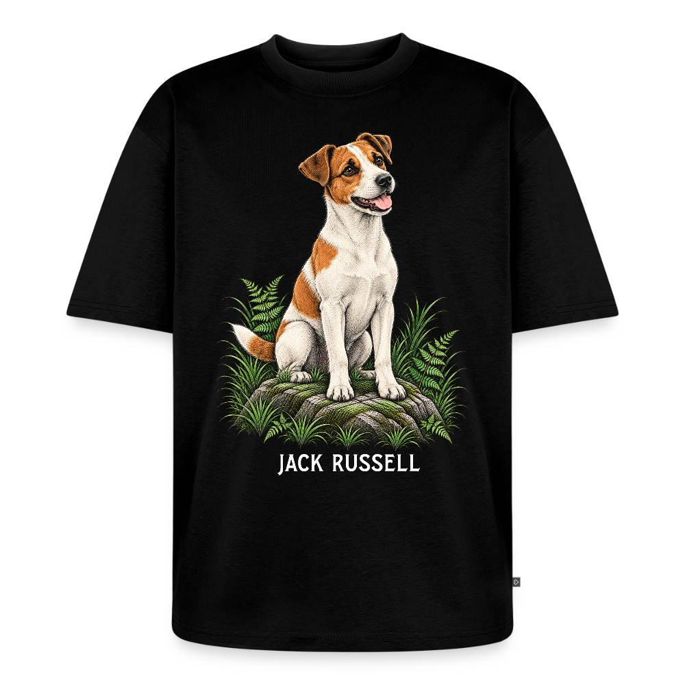 Jack Russell  Unisex Premium Oversized Organic T-Shirt - Schwarz