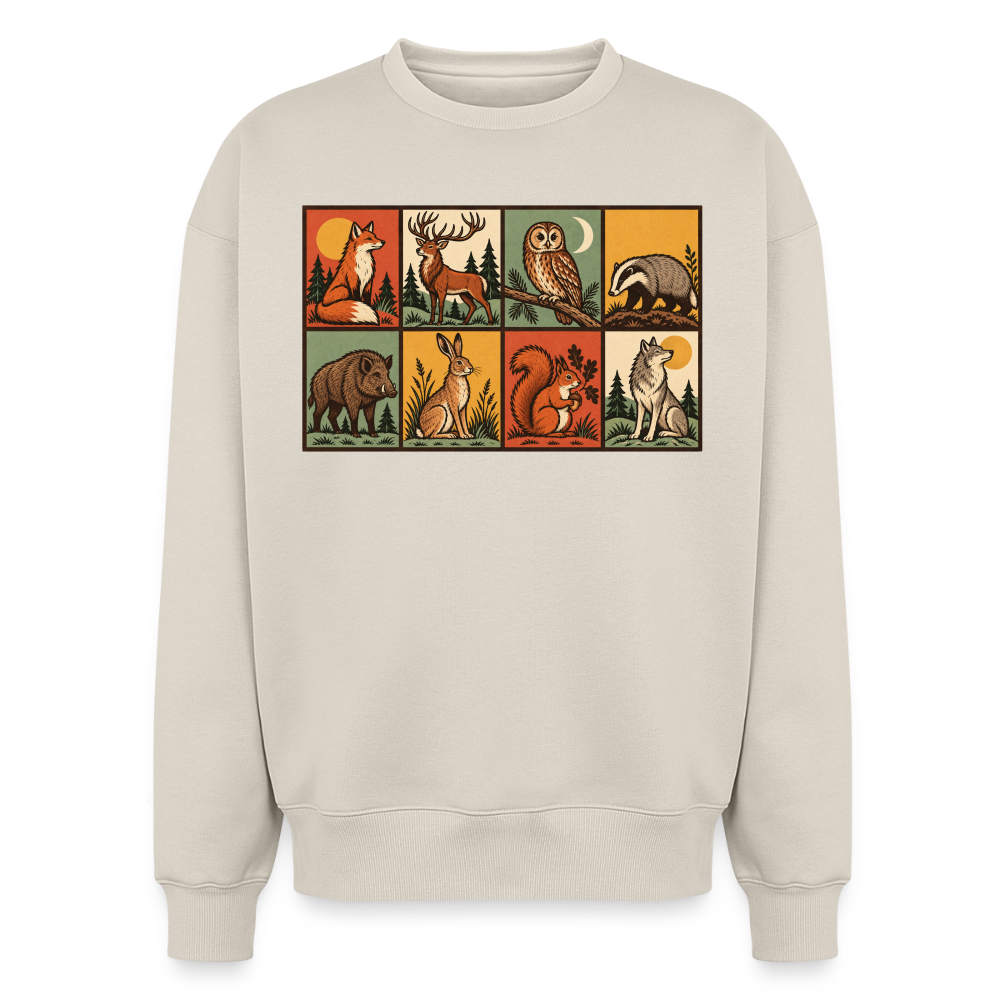 Wald Tiere Oversized Heavyweight Sweater - Beige