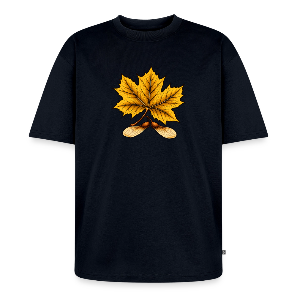 Ahornblatt Premium Oversized Bio T-Shirt - Navy