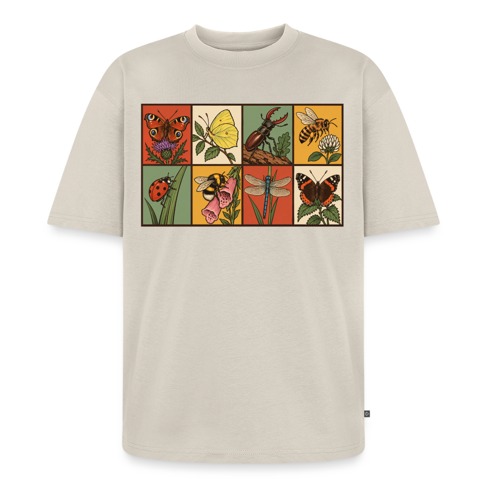 Insekten der Natur Premium Oversized Bio T-Shirt - Beige