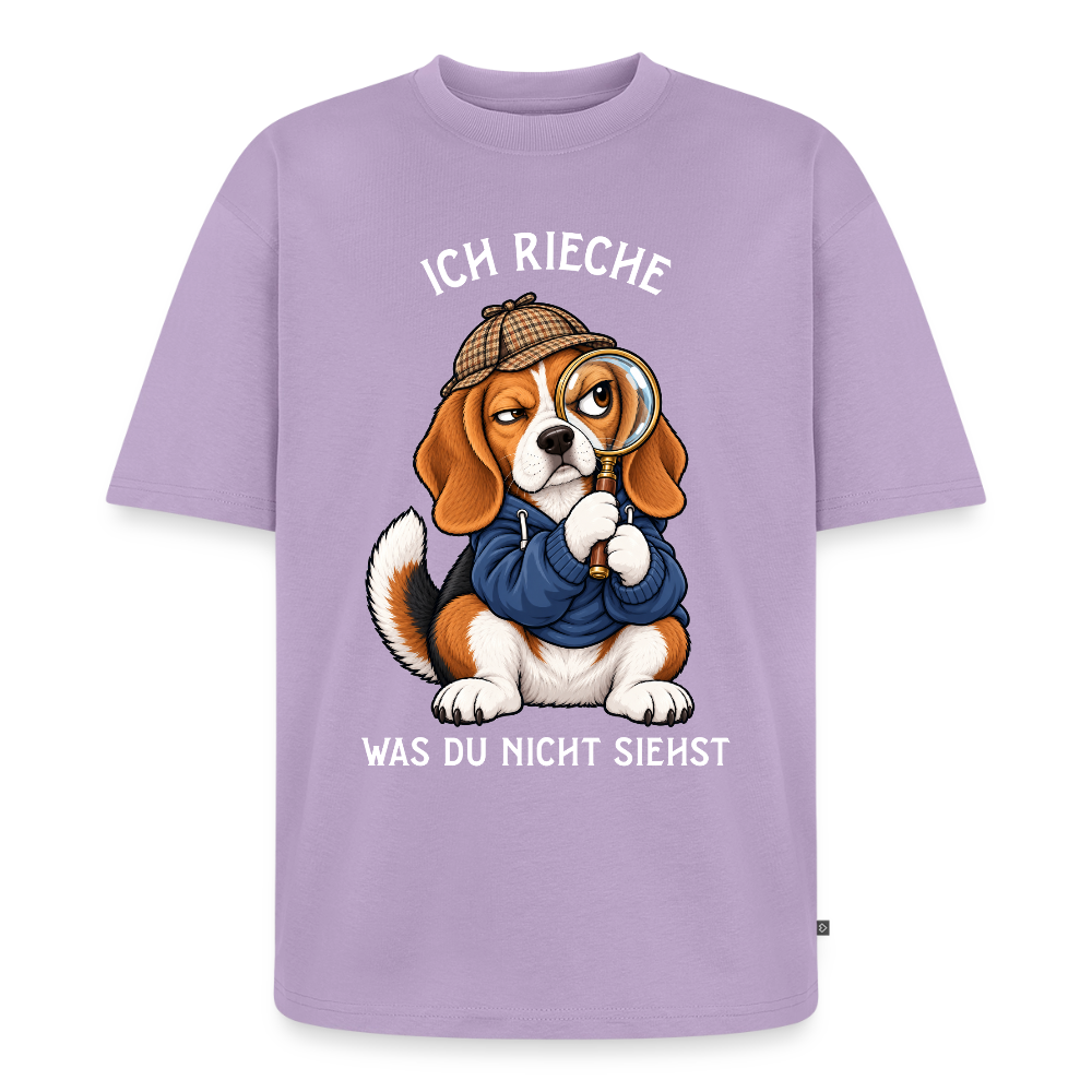 Beagle T-Shirt in Lavendel – lustiger Cartoon-Hund mit Spruch „Ich rieche“ | Geschenk für Hundeliebhaber von Pfotenart