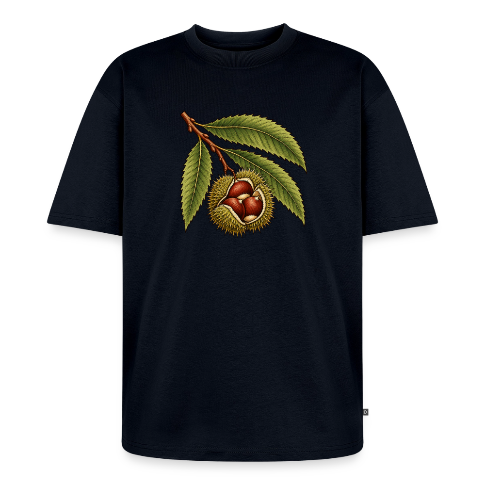 Esskastanie Premium Oversized Bio T-Shirt - Navy