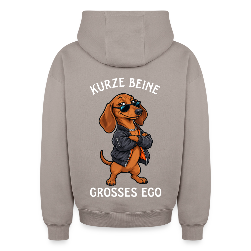 Kurze Beine Oversized Heavyweight Hoodie - Taupe