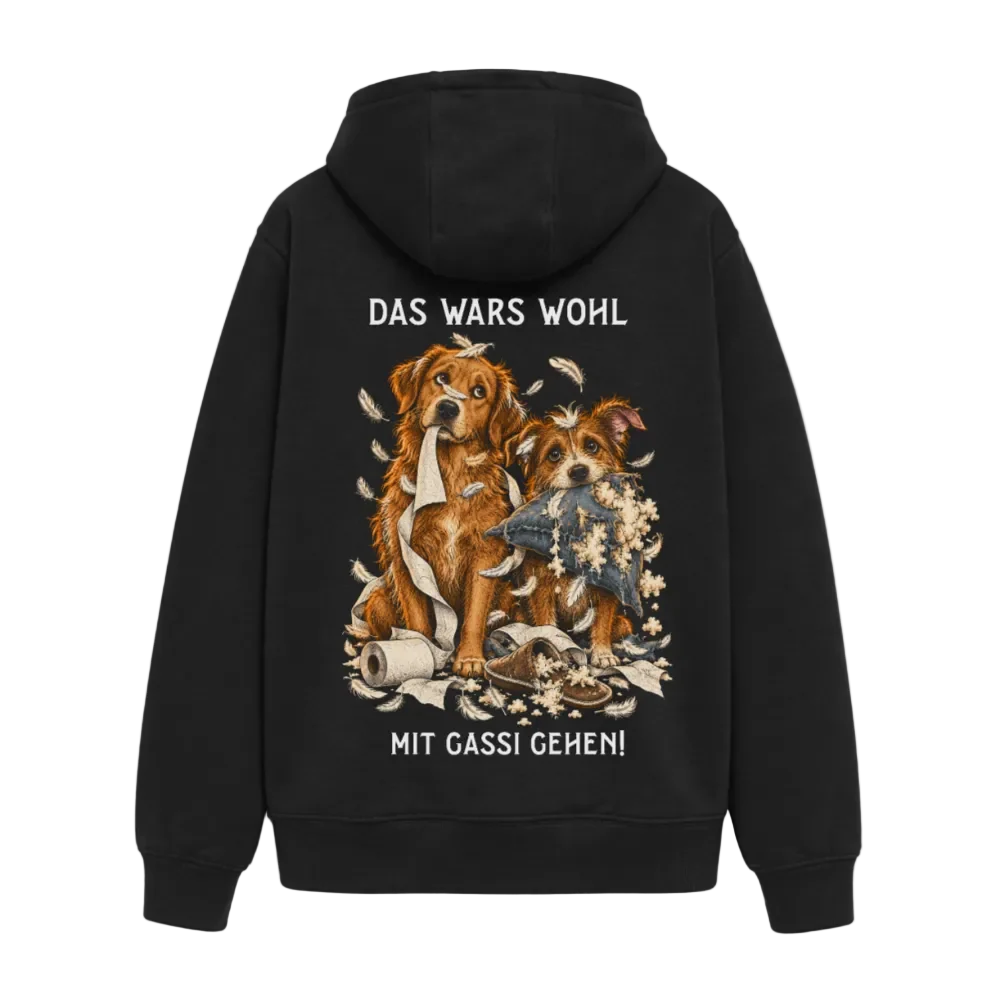 Gassi gehen Oversized Heavyweight Hoodie - Schwarz – Böse Jungs