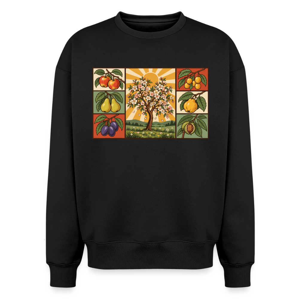 Obstbäume der Natur Oversized Heavyweight Sweater - Schwarz
