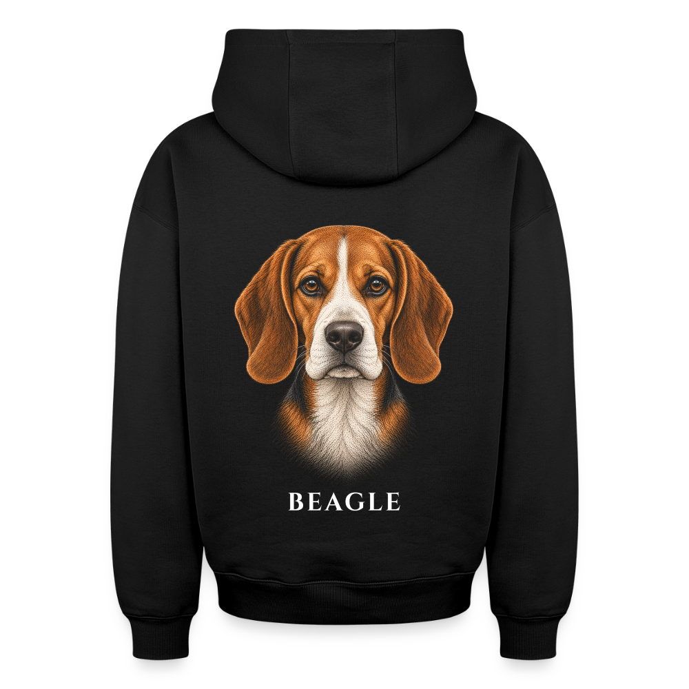 Beagle Oversized Heavyweight Hoodie - Schwarz