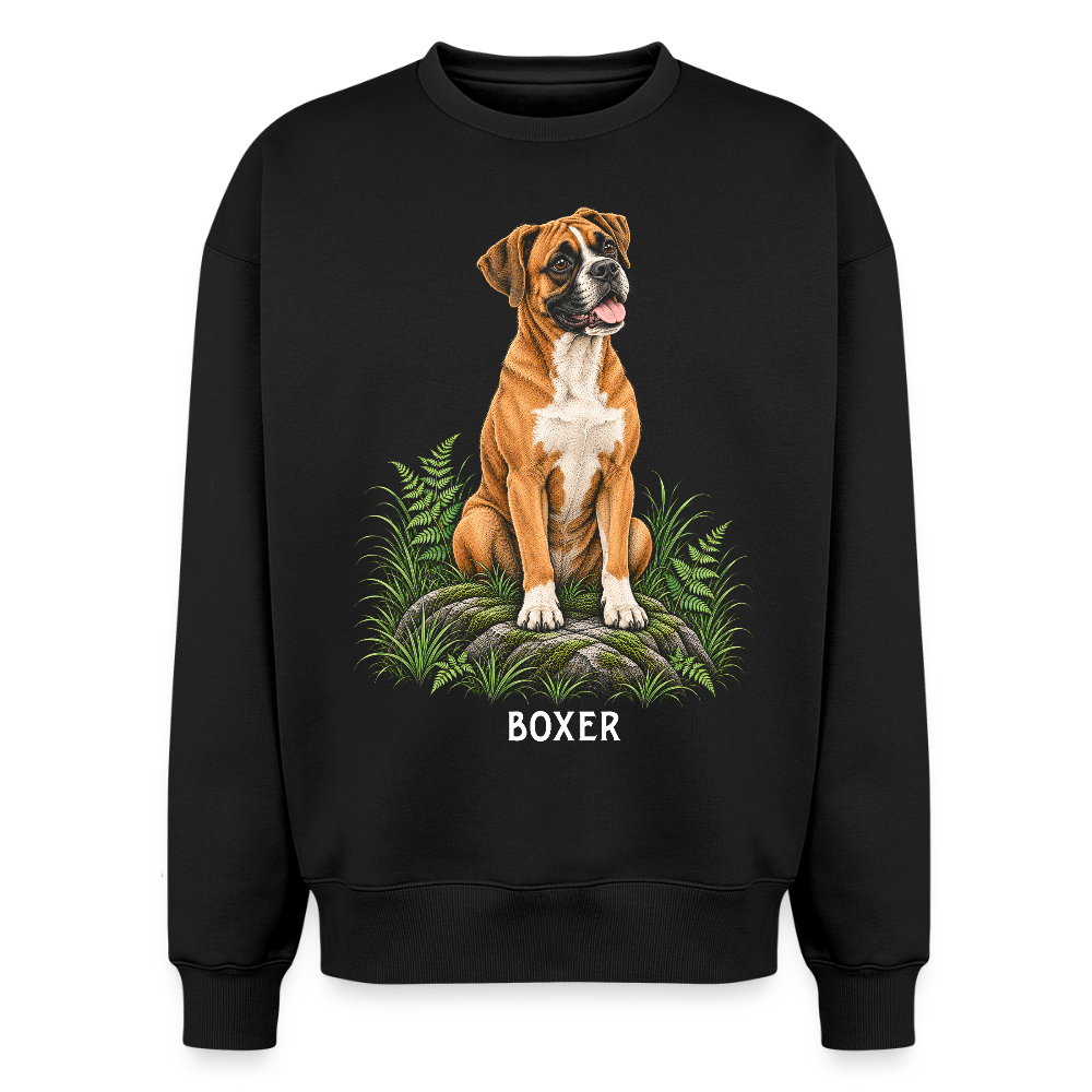 Boxer Oversized Heavyweight Sweater - Schwarz