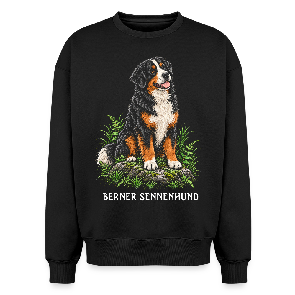 Berner Sennenhund  Oversized Heavyweight Sweater - Schwarz