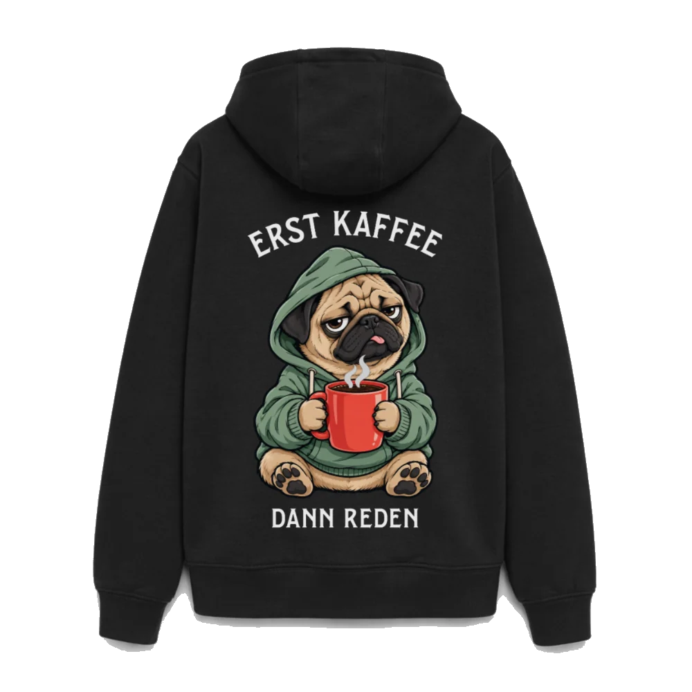 Erst Kaffee Oversized Heavyweight Hoodie - Schwarz – Böse Jungs