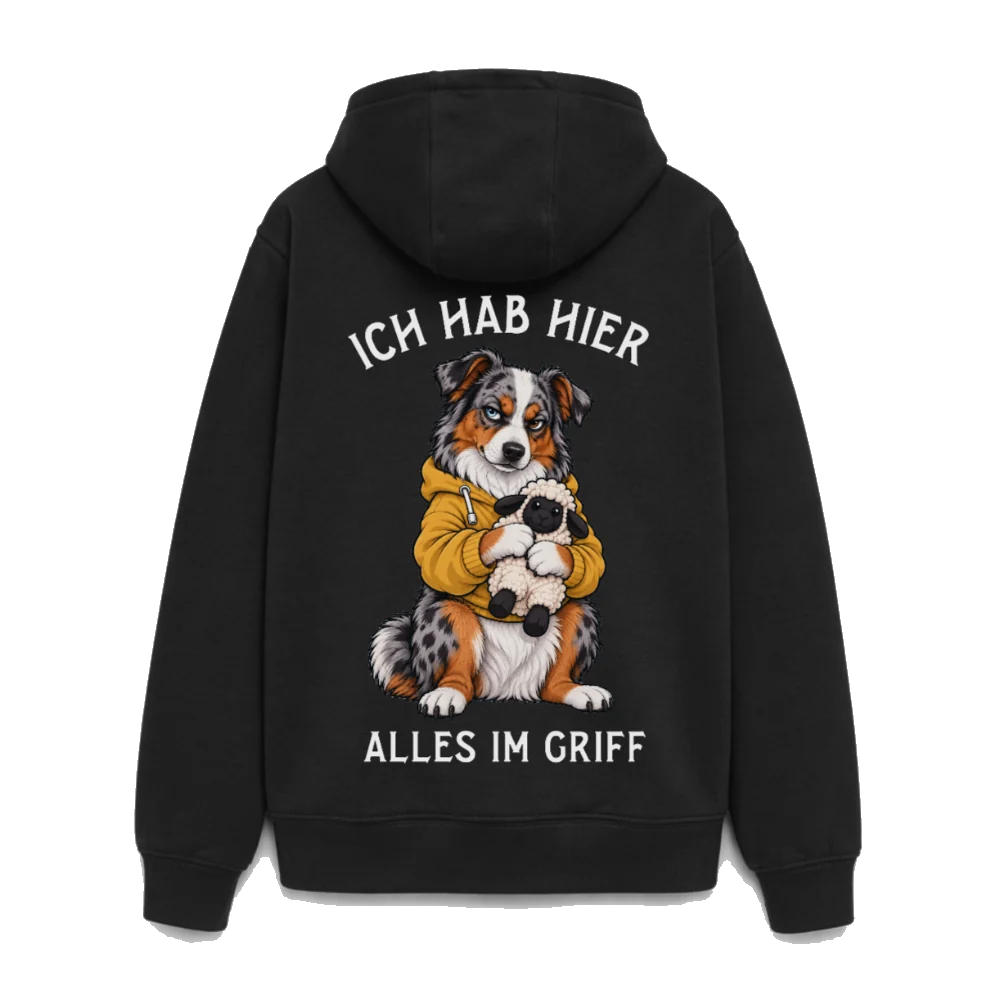 Alle im Griff Oversized Heavyweight Hoodie - Schwarz – Böse Jungs