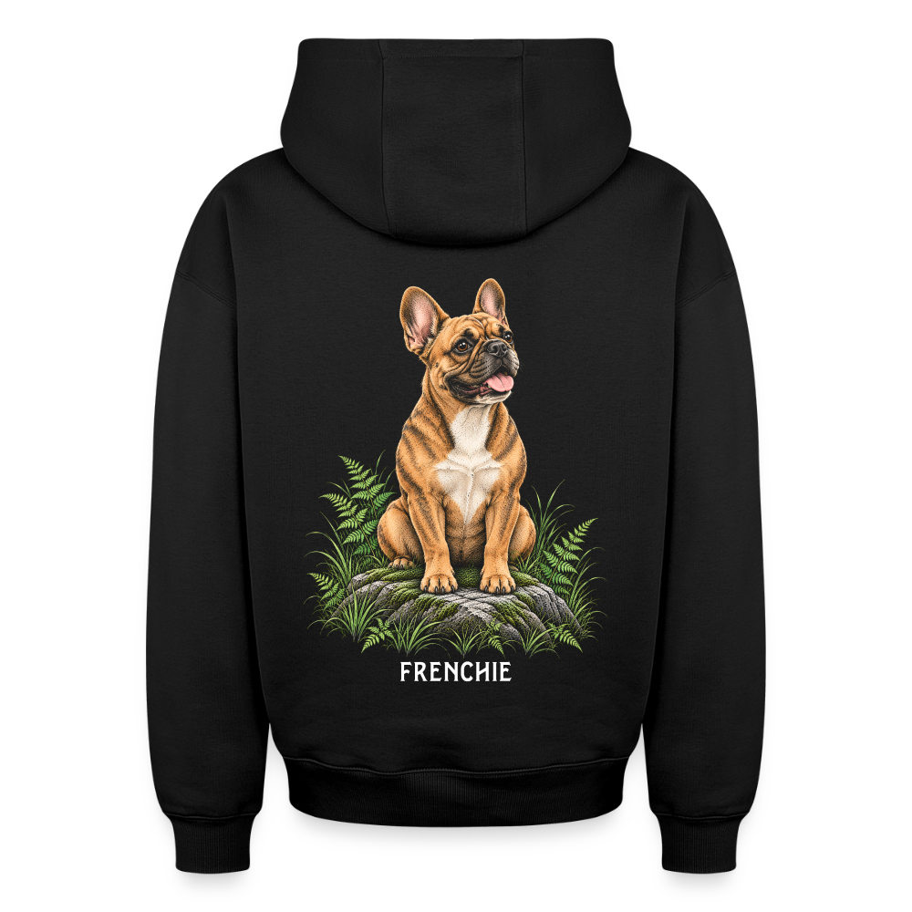 Französiche Bulldoggge Oversized Heavyweight Hoodie - Schwarz
