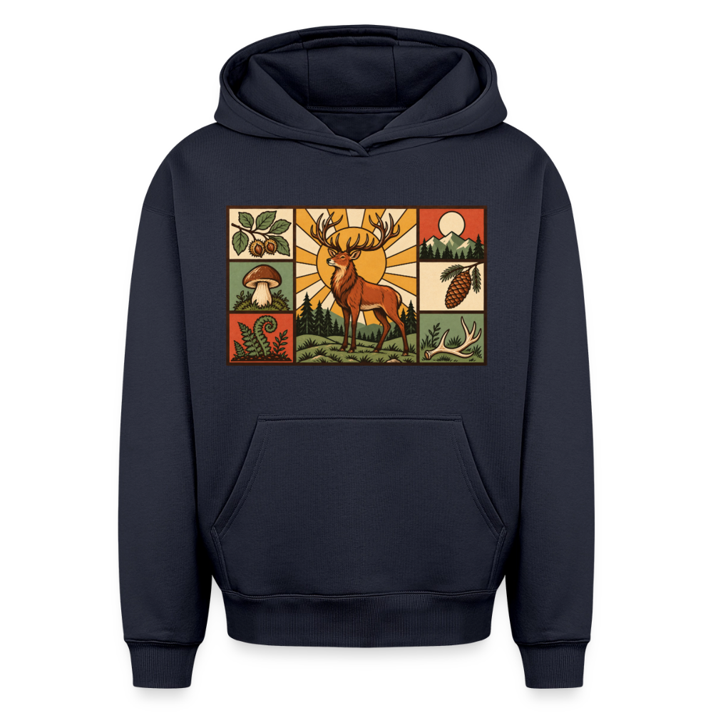 Hirsch Oversized Heavyweight Hoodie - Navy