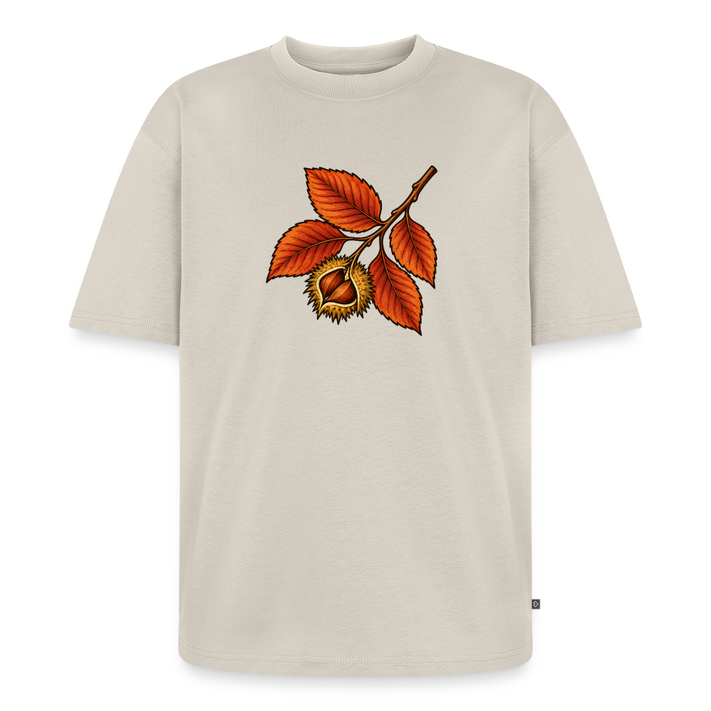 Buchenzweig Premium Oversized Bio T-Shirt - Beige