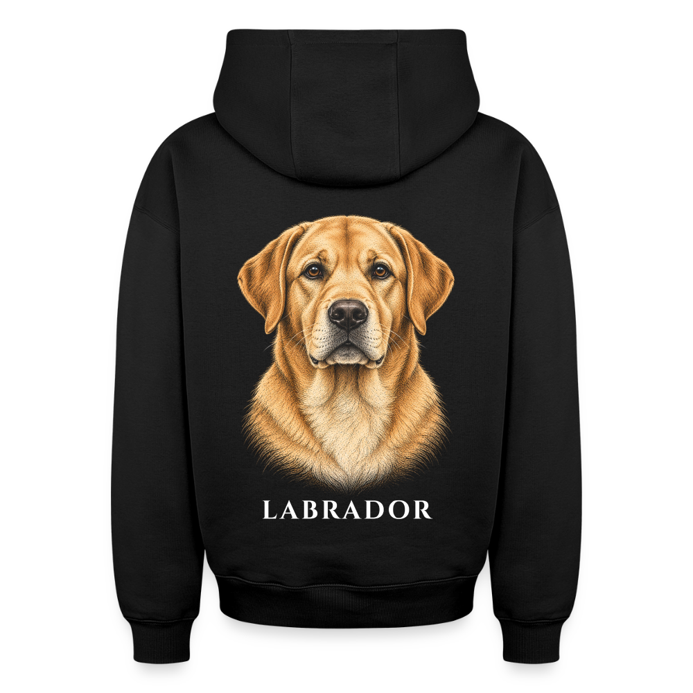 labrador Oversized Heavyweight Hoodie - Schwarz