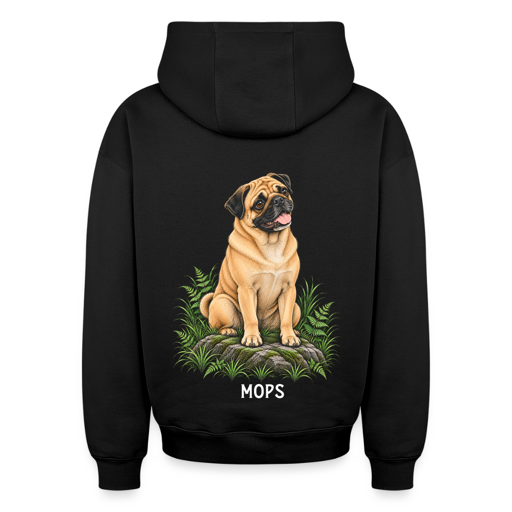 Mops Oversized Heavyweight Hoodie - Schwarz