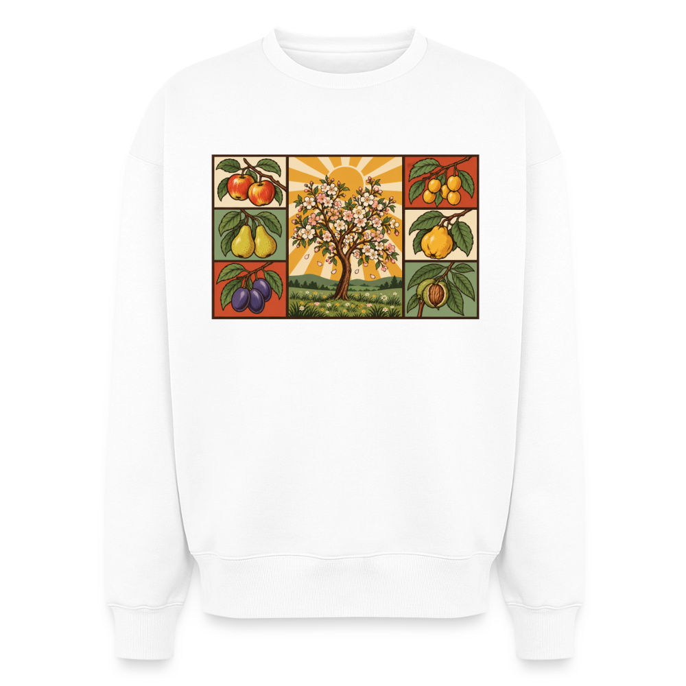 Obstbäume der Natur Oversized Heavyweight Sweater - Weiß