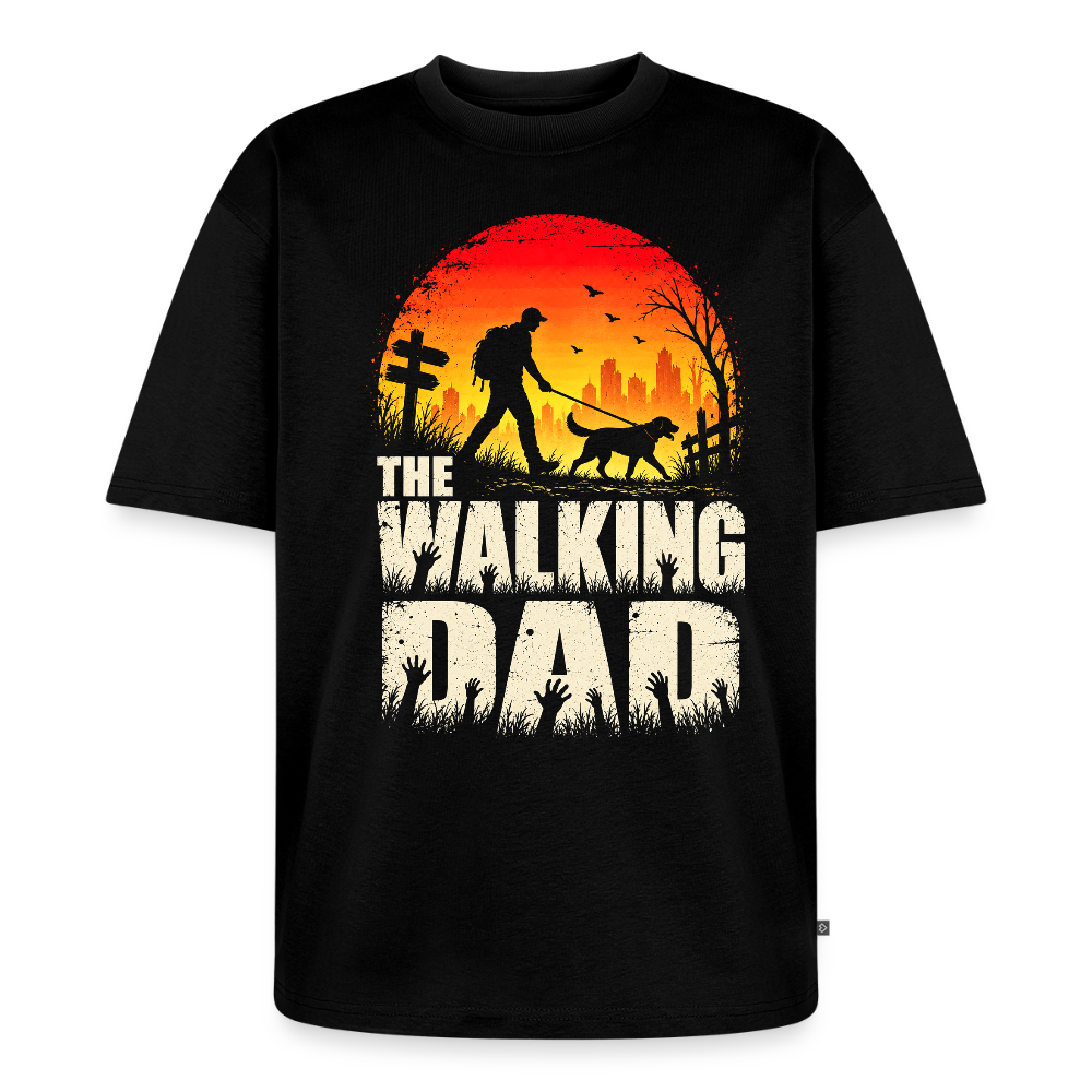 Walking Dad Unisex Premium Oversized Organic T-Shirt - Schwarz