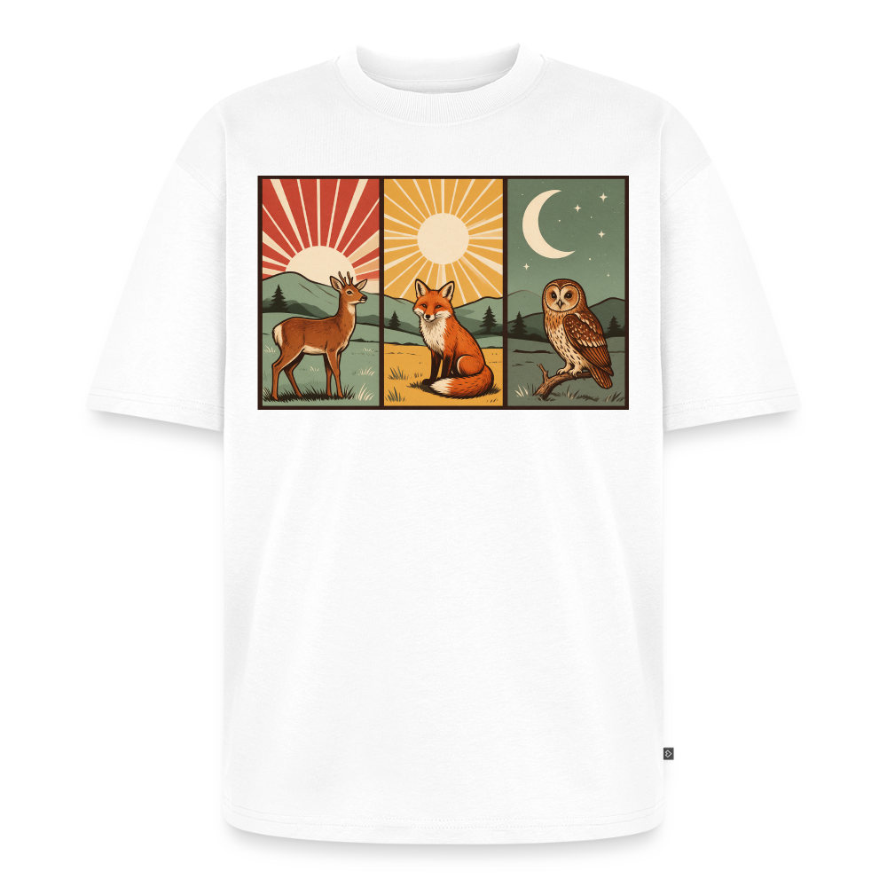 Ein Tag der Natur Premium Oversized Bio T-Shirt - Weiß