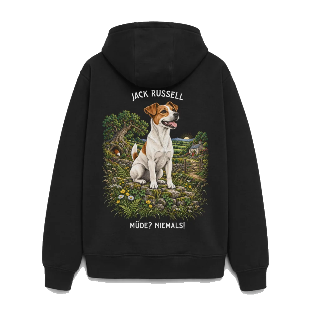 Jack Russell Oversized Heavyweight Hoodie - Schwarz – Böse Jungs