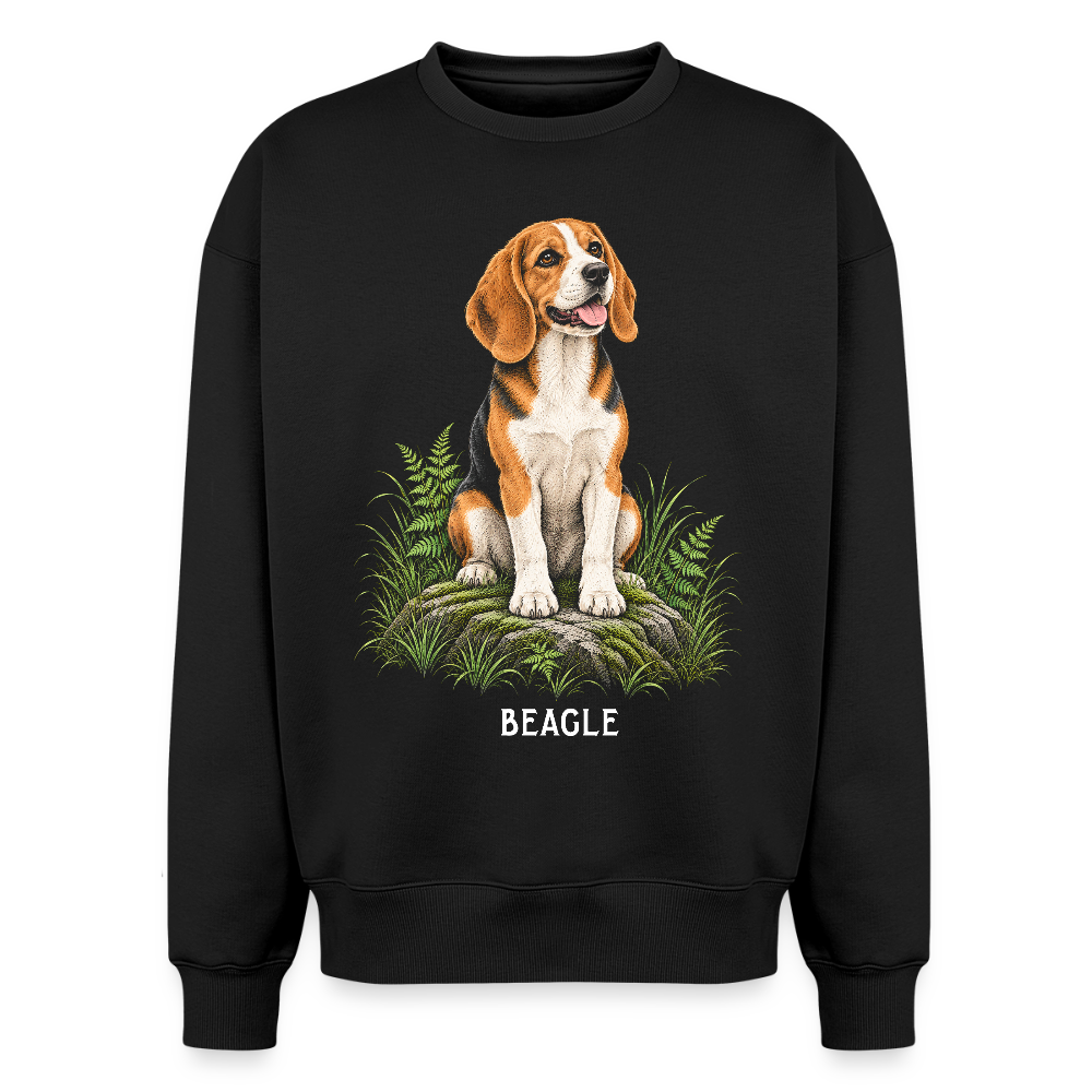 Beagle Oversized Heavyweight Sweater - Schwarz
