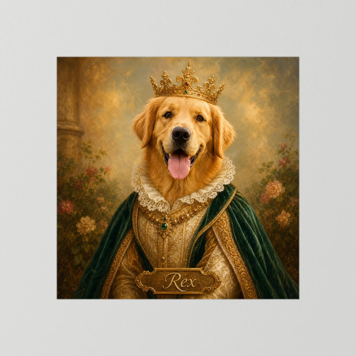 Hundeportrait Poster ohne Rahmen